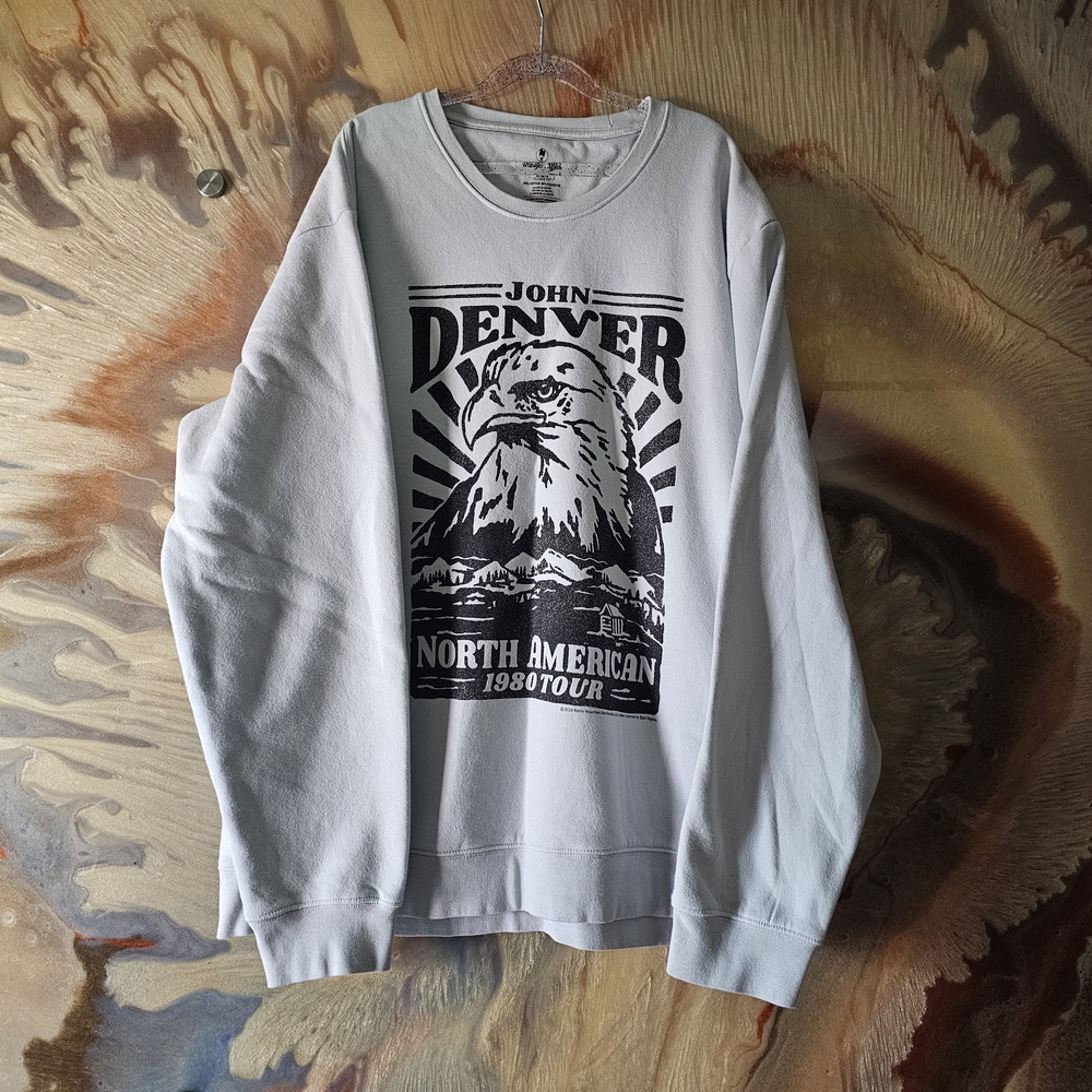 Wrangler John Denver 80s Tour Gray Graphic Sweatshirt